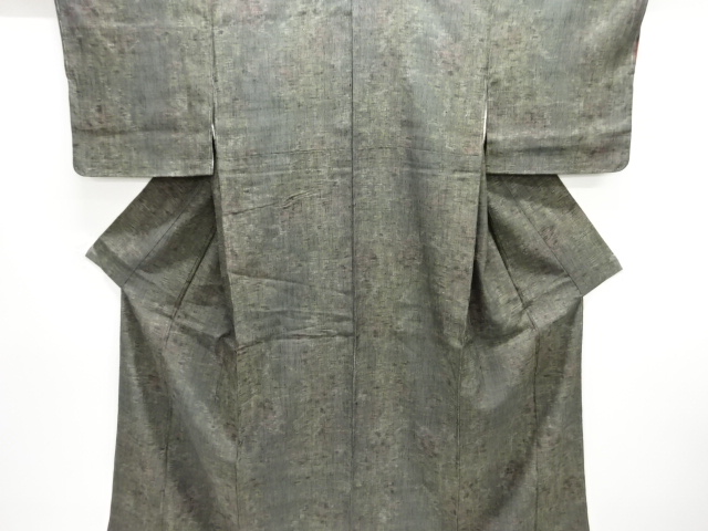 JAPANESE KIMONO / ANTIQUE TSUMUGI KIMONO WOVEN / ABSTRACT PATTERN